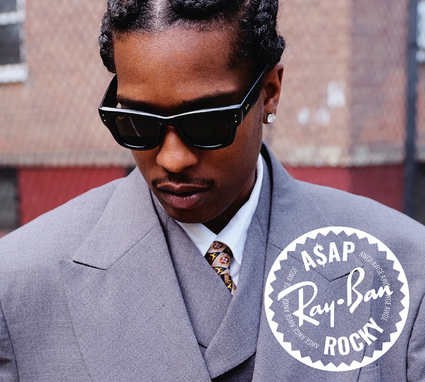A$AP Rocky che indossa Ray-Ban Wayfarer Puffer